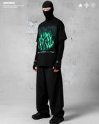 Presenting to you the Paraíso Thermal Vision oversized t-shirt. Featuring a bold neon thermal scan graphic and the slogan “Always Watching”, this statement piece fuses futuristic design with edgy streetwear energy. The oversized silhouette and heavyweight cotton create a premium look and feel, perfect for unisex styling in urban fashion.
