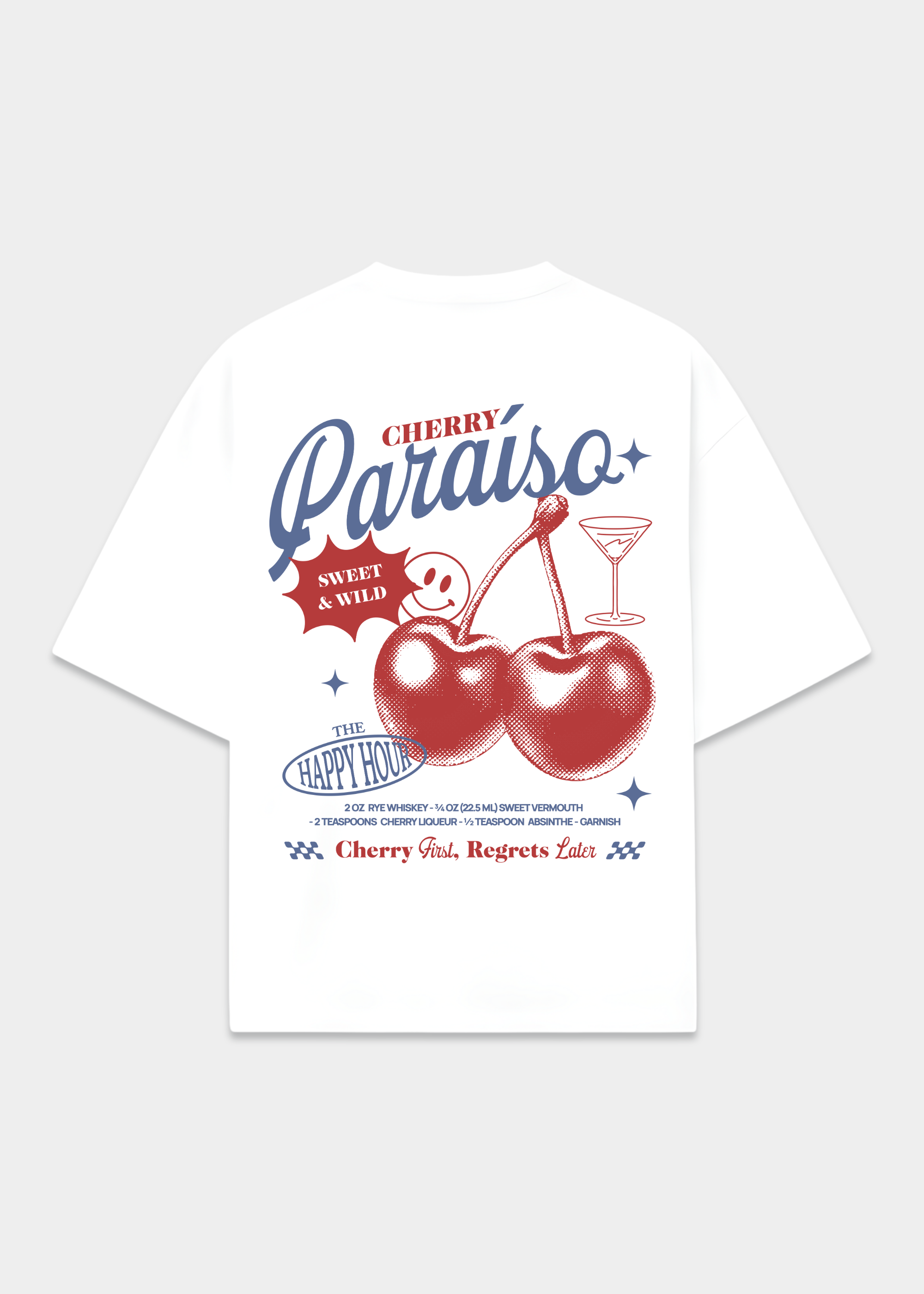CHERRY PARAÍSO TEE WHITE