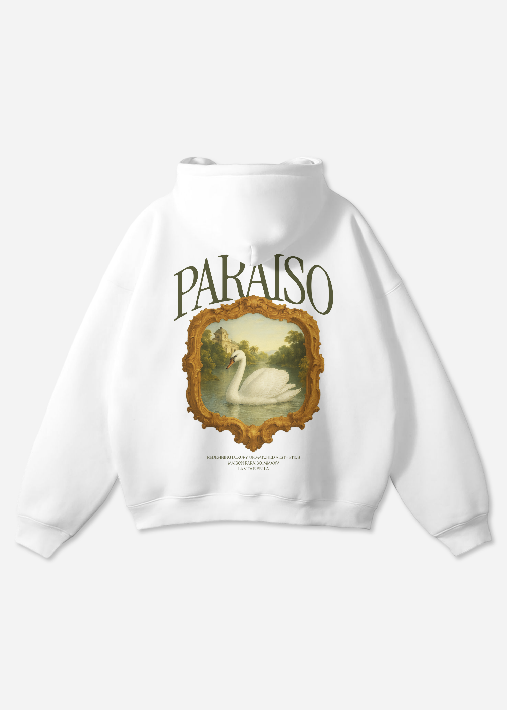 LUXURY SWAN HOODIE WHITE