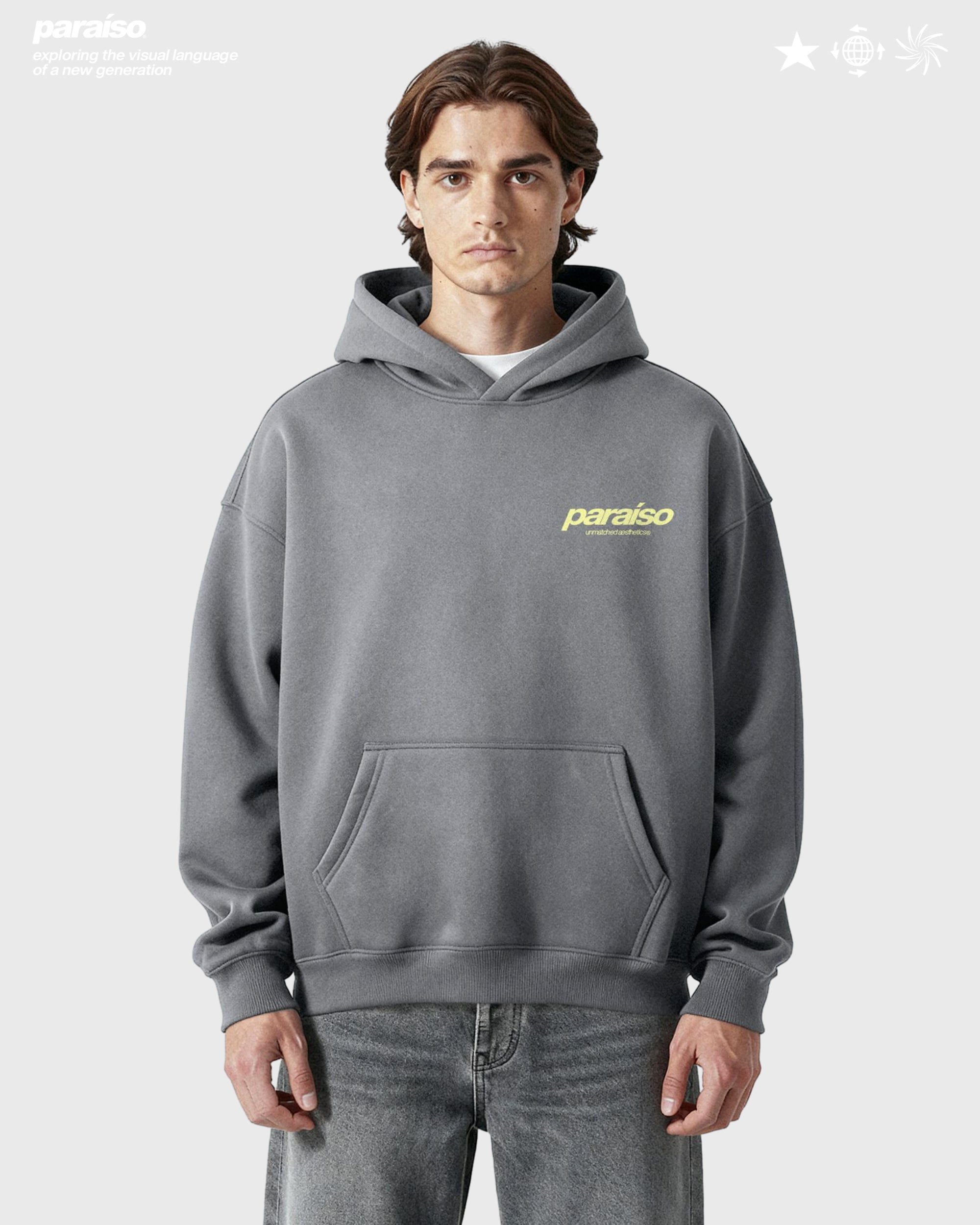 UNMATCHED AESTHETICS HOODIE SILVER