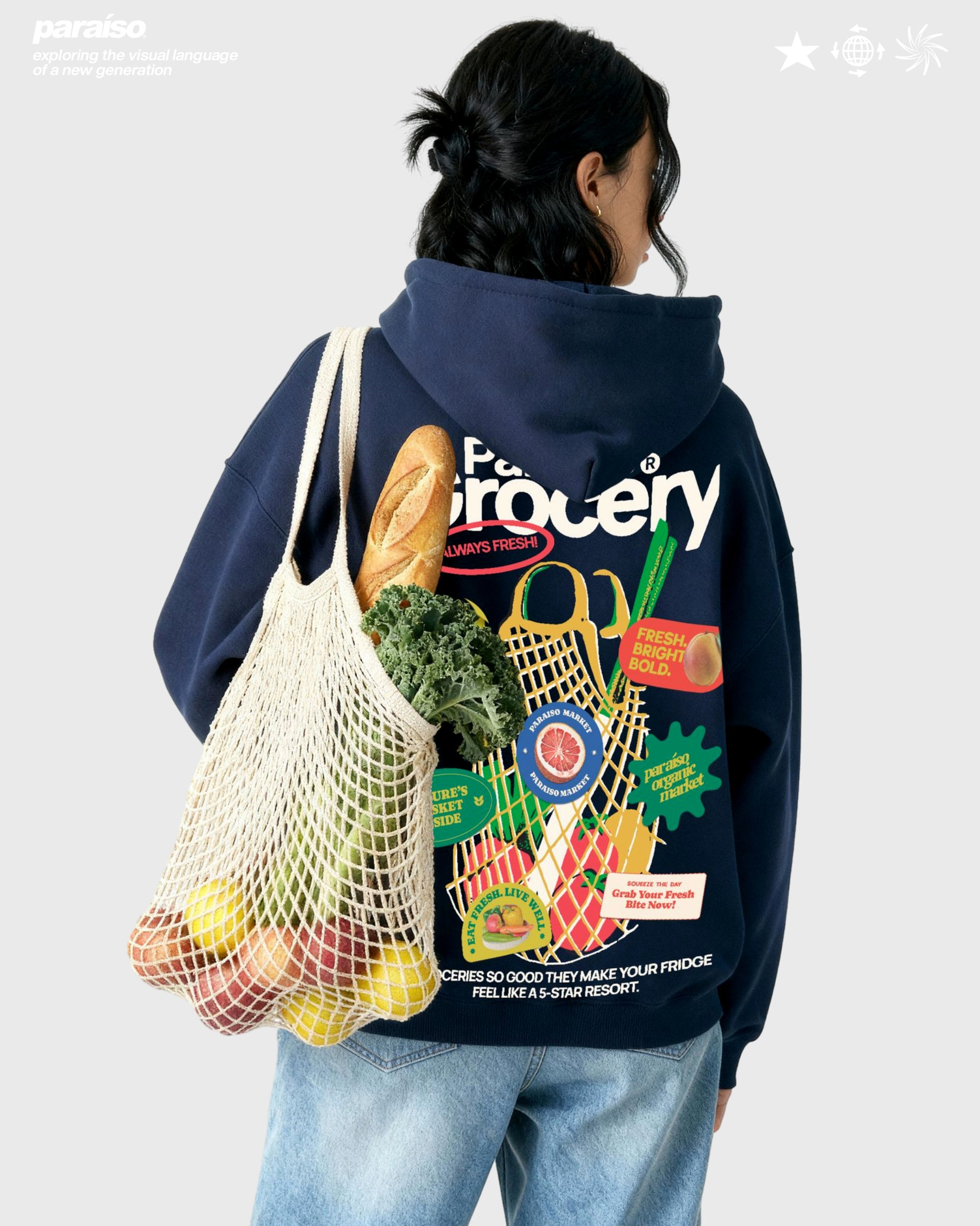 PARAISO GROCERY HOODIE NAVY