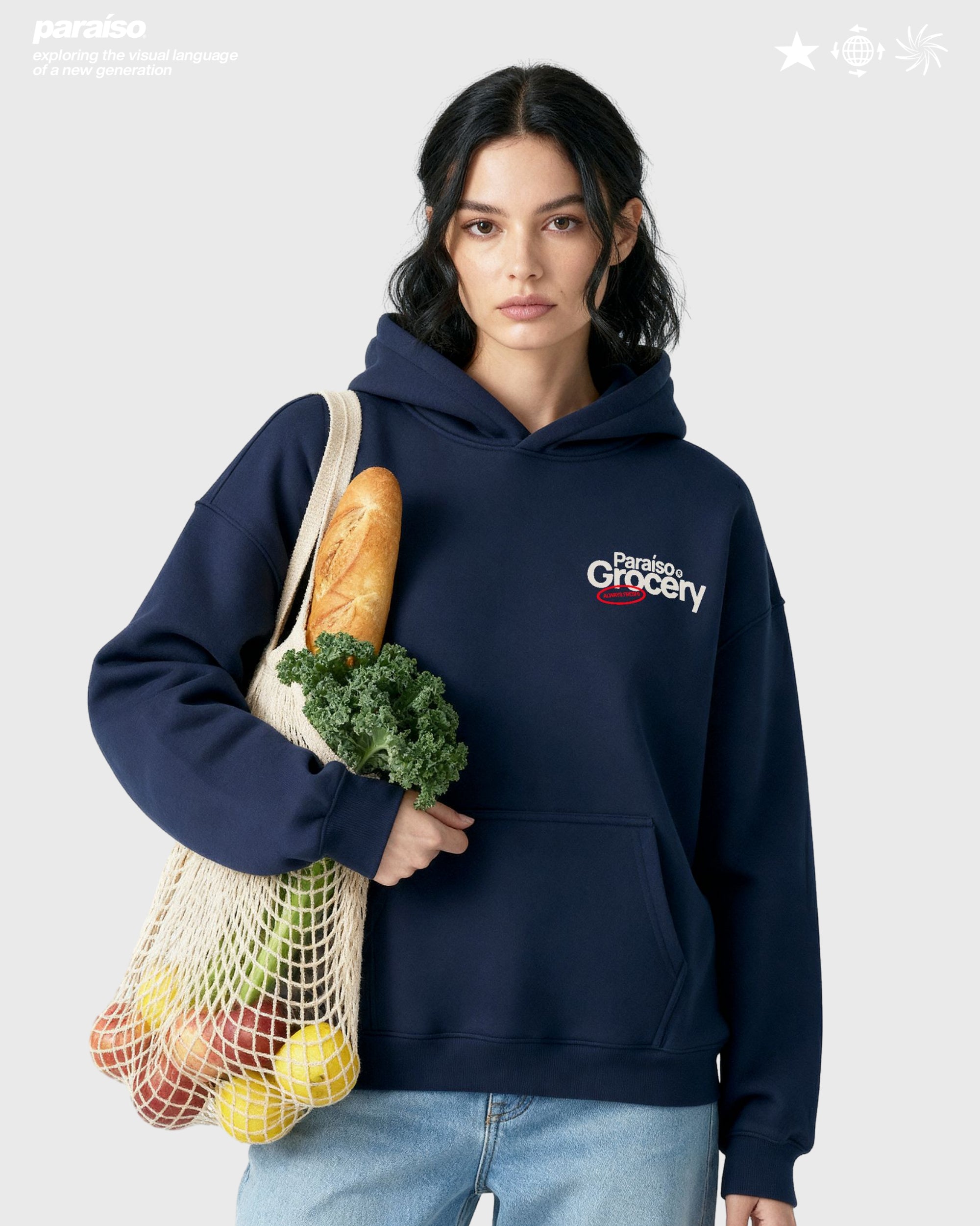 PARAISO GROCERY HOODIE NAVY