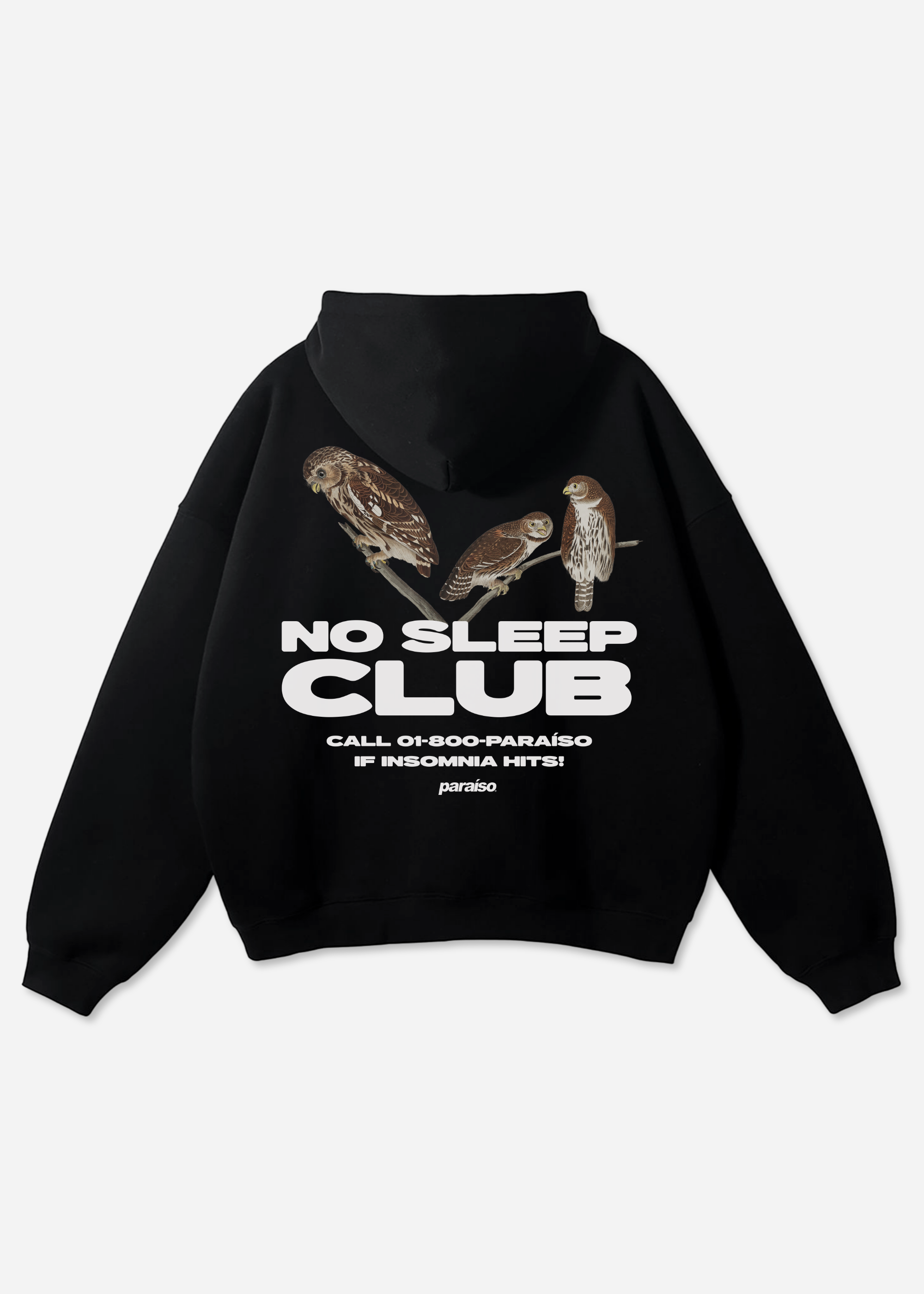 NO SLEEP CLUB HOODIE BLACK