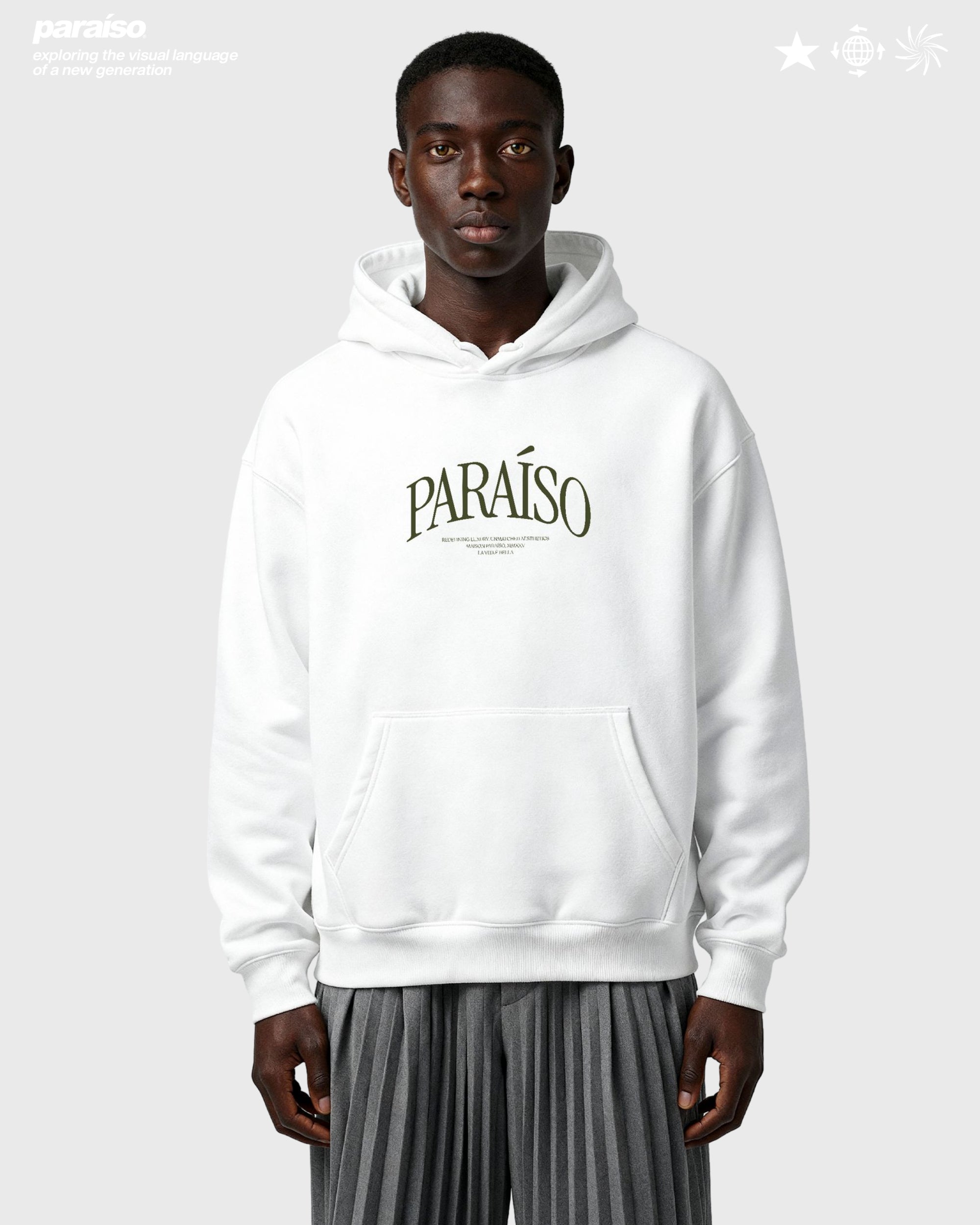 LUXURY SWAN HOODIE WHITE