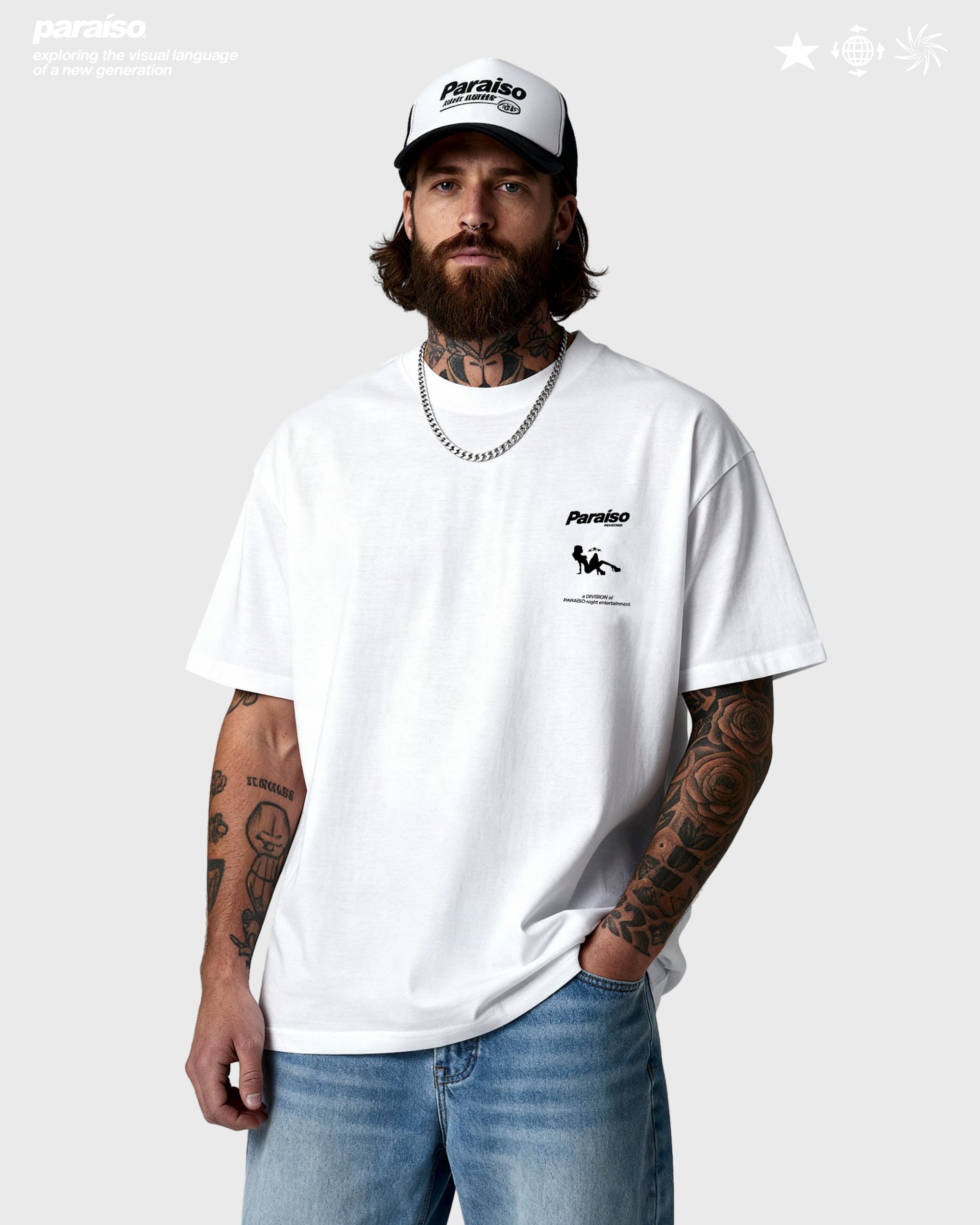 NIGHT INDUSTRIES TEE WHITE