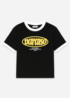70's RINGER TEE BLACK