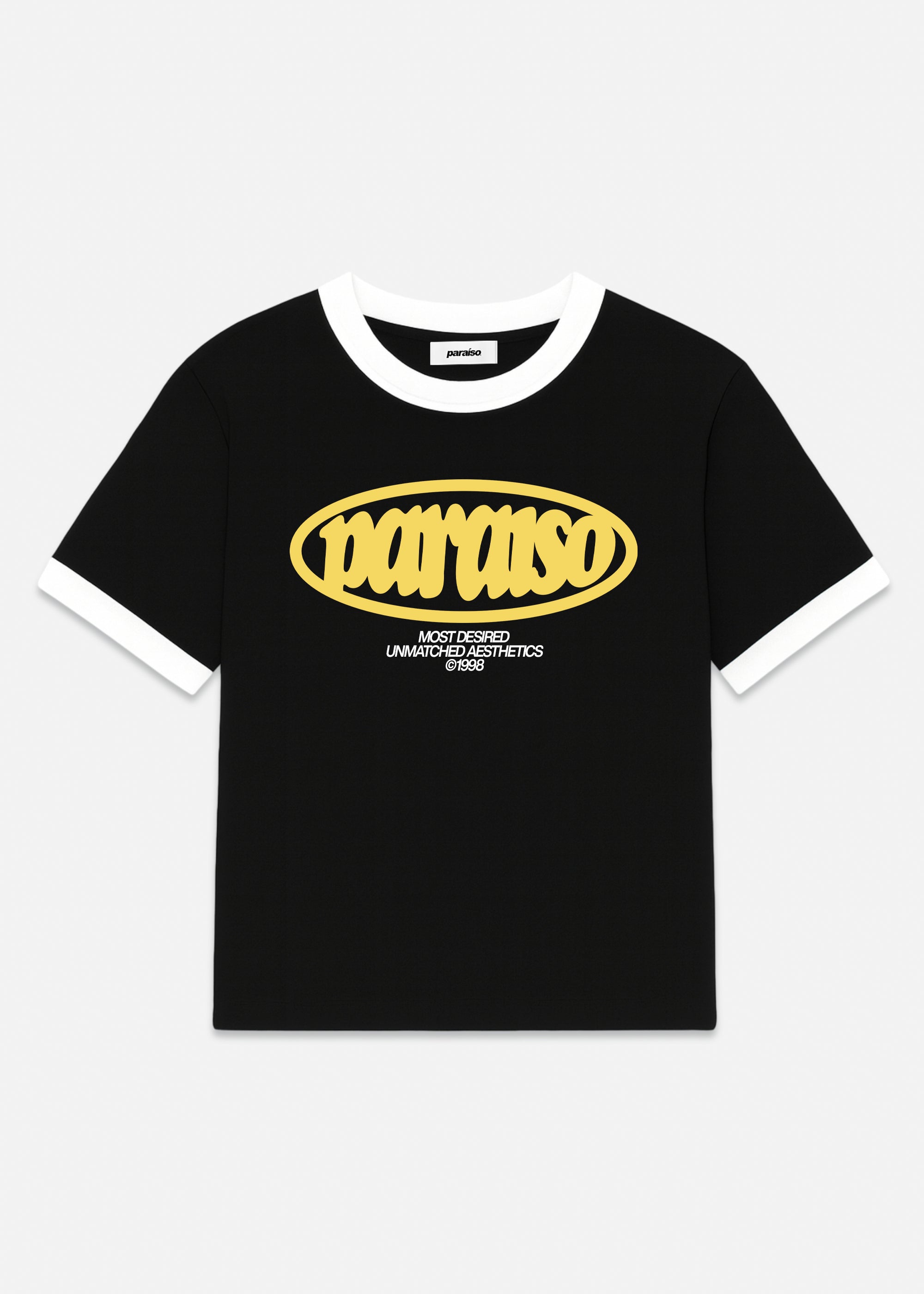 70's RINGER TEE BLACK